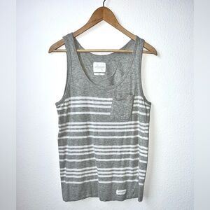 Saturdays New York City Stripe Gray‎ Man's Tee Small
